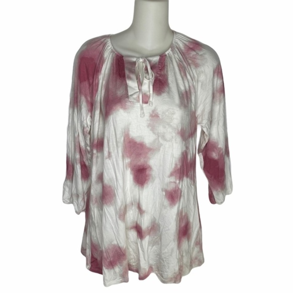 Lularoe Debra Peasant top Pink tiedye